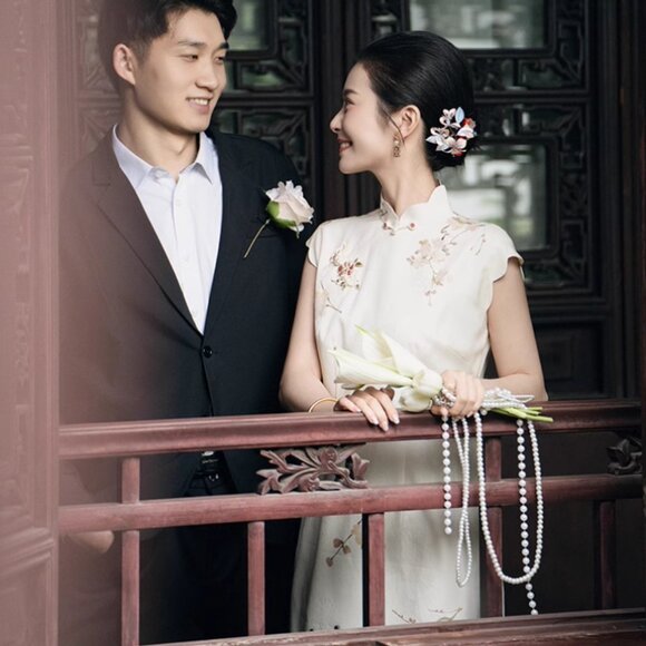 Heyue Huaxing | Xu Luo | New Chinese Style Silk Qipao Dress New with tag - Picture 7 of 10